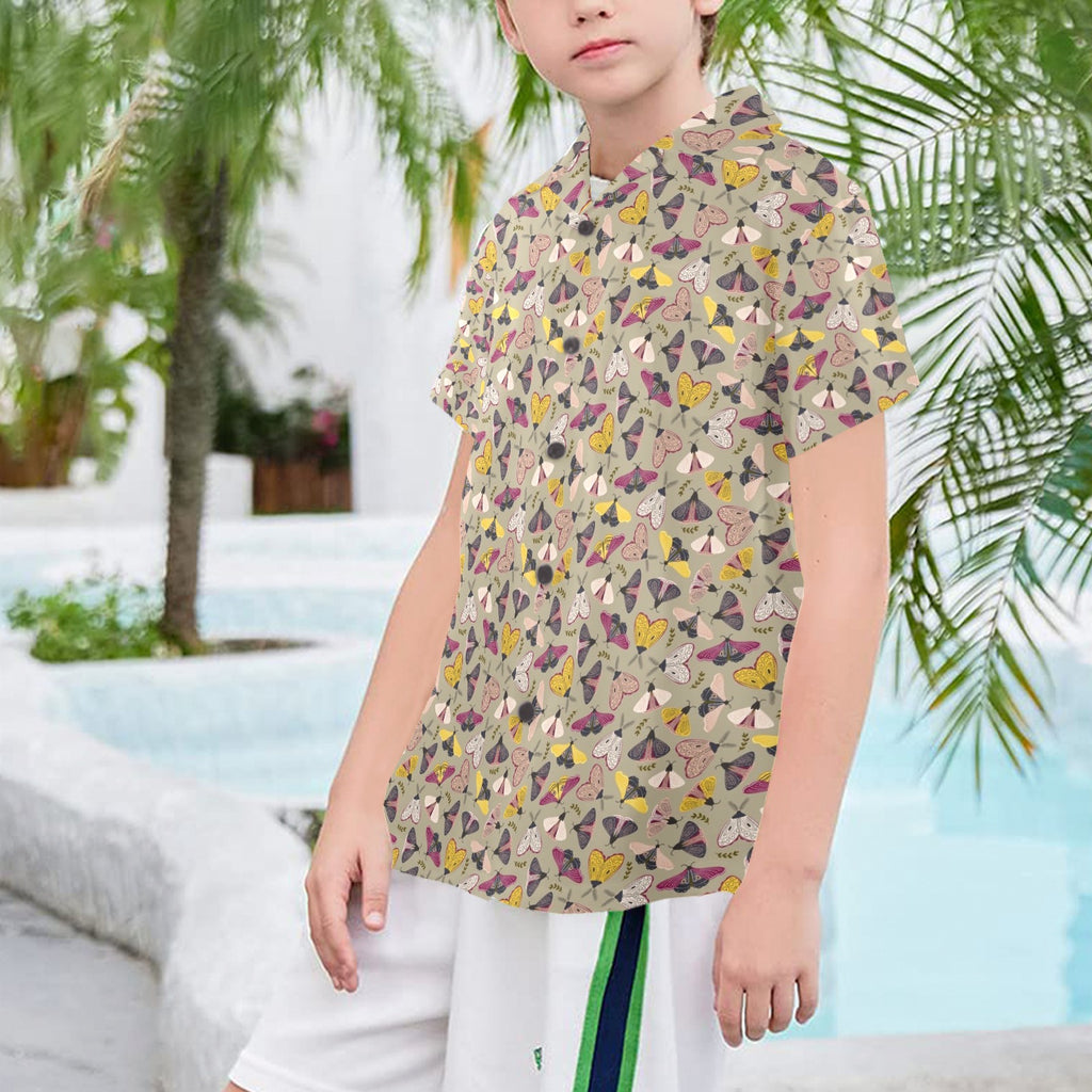 Pretty Moths Senior Kids Hawaiian Shirt
