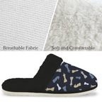 Chess Pattern Women's Fur Trim Thick-Sole Indoor Slippers Women's Fur Trimmed Slippers Chess Games Printed Offshore