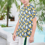 Lemon Seagull Senior Kids Hawaiian Shirt
