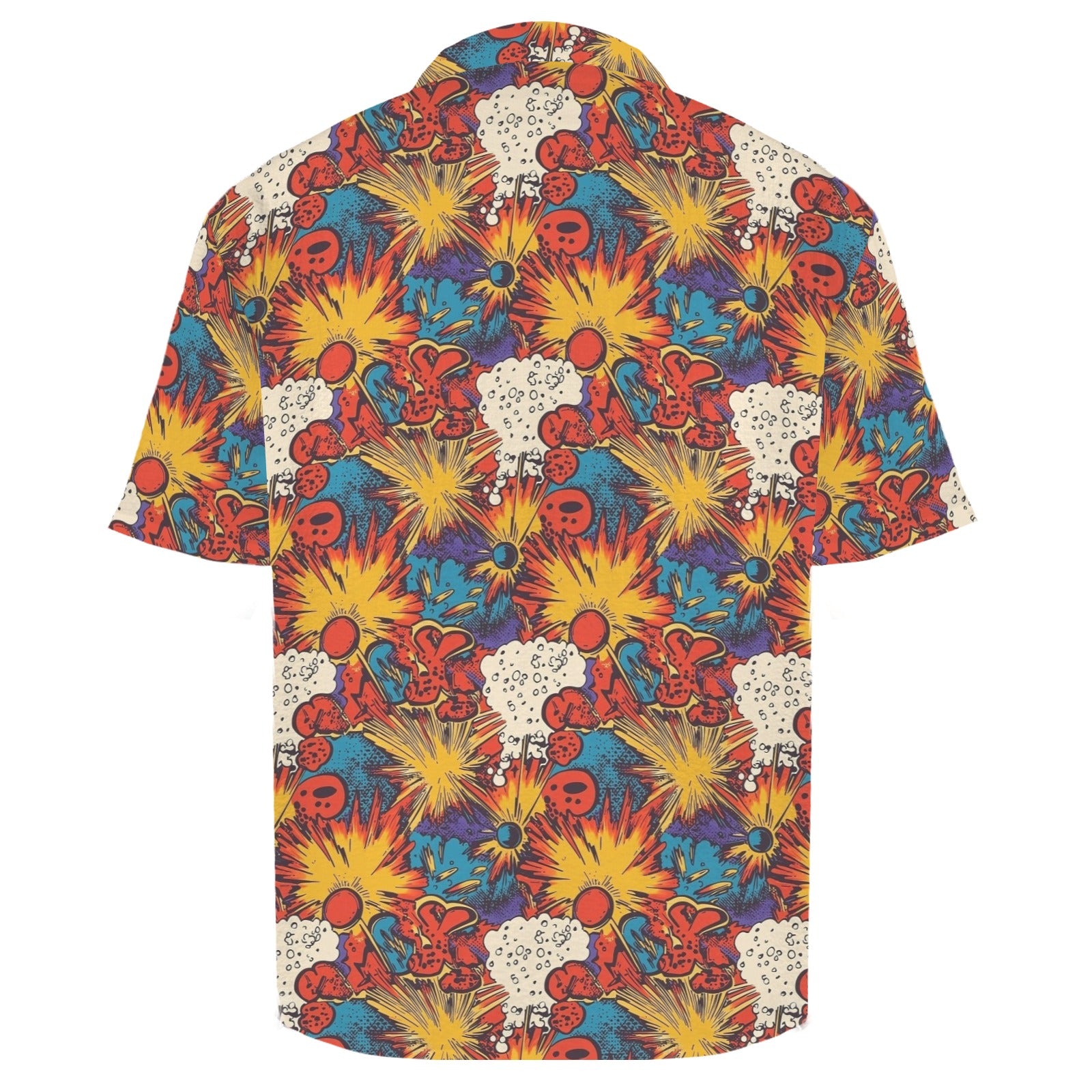 Comic Book Explosions Men's Crinkle Hawaiian Shirt