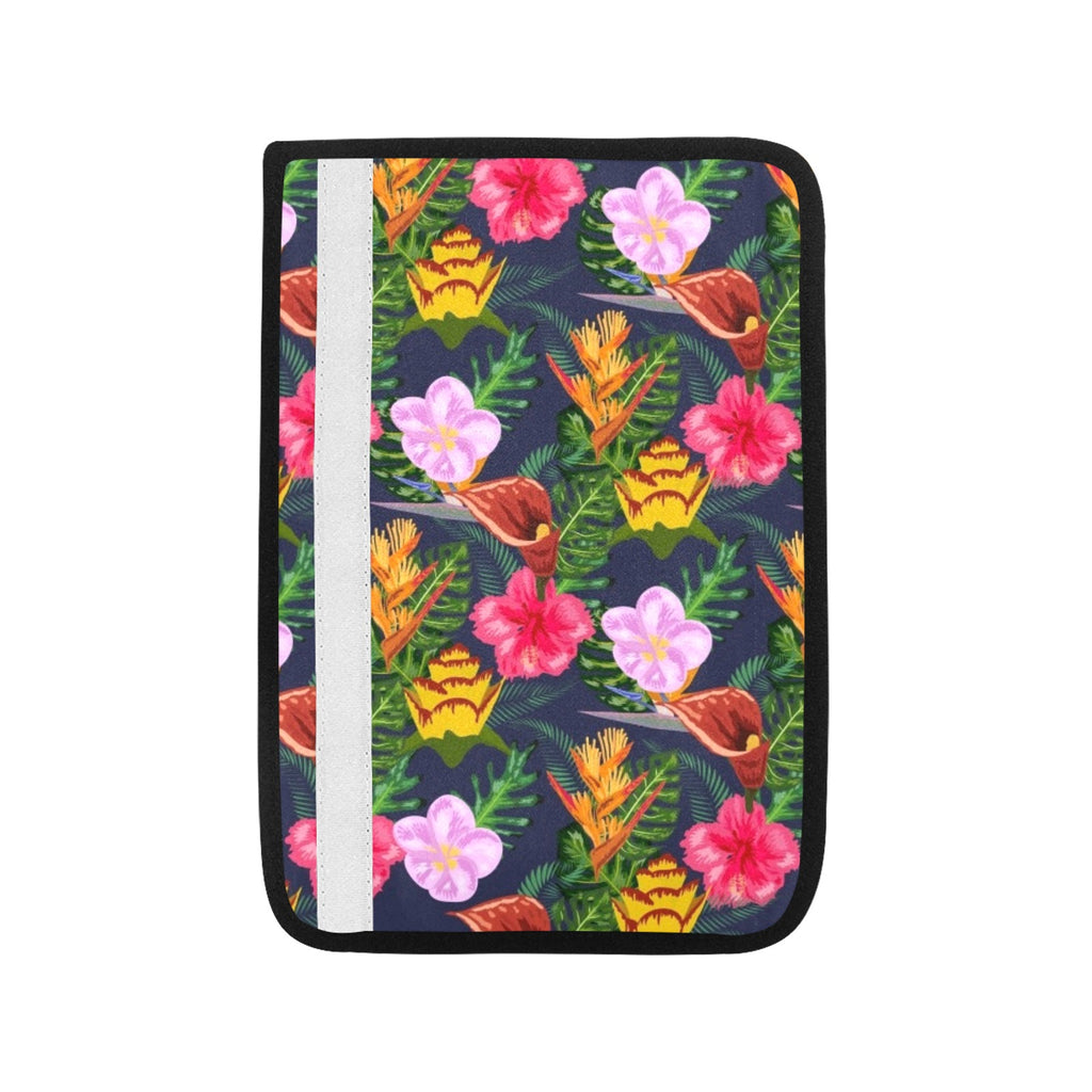 Tropical Floral Car Seat Belt Cover 7''x10'' (Pack of 2) Car Seat Belt Cover 7x10 (Pack of 2) Plants Printed Offshore