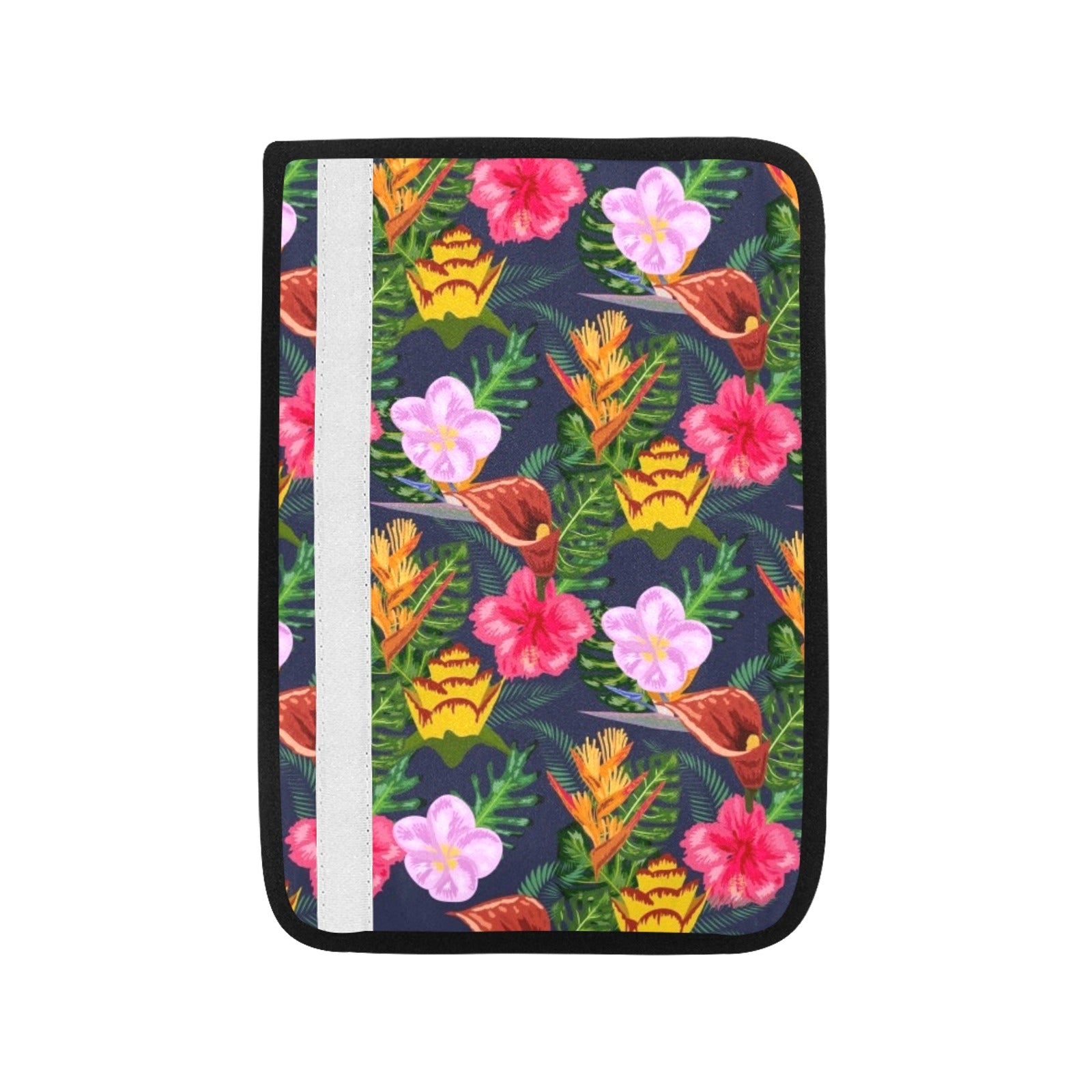 Tropical Floral Car Seat Belt Cover 7''x10'' (Pack of 2) Car Seat Belt Cover 7x10 (Pack of 2) Plants Printed Offshore