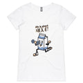 Life Is Short, Milk It, Gym Women's AS Colour V-Neck T-Shirt White Womens Active V-Neck T-shirt Fitness Printed In Australia