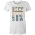 Keep Life Simple Women's AS Colour T-shirt White Womens T-shirt Positivity Printed In Australia