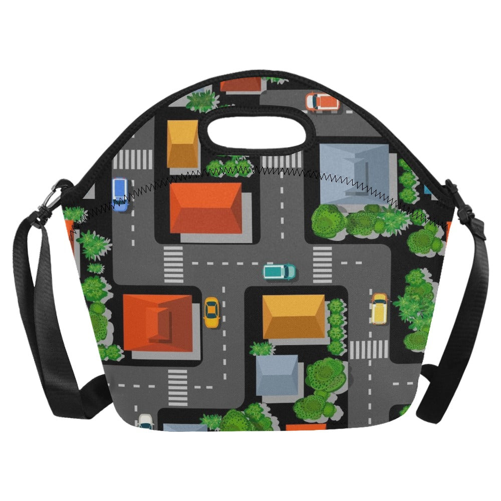 Road Map - Neoprene Lunch Bag Neoprene Lunch Bag Printed Offshore