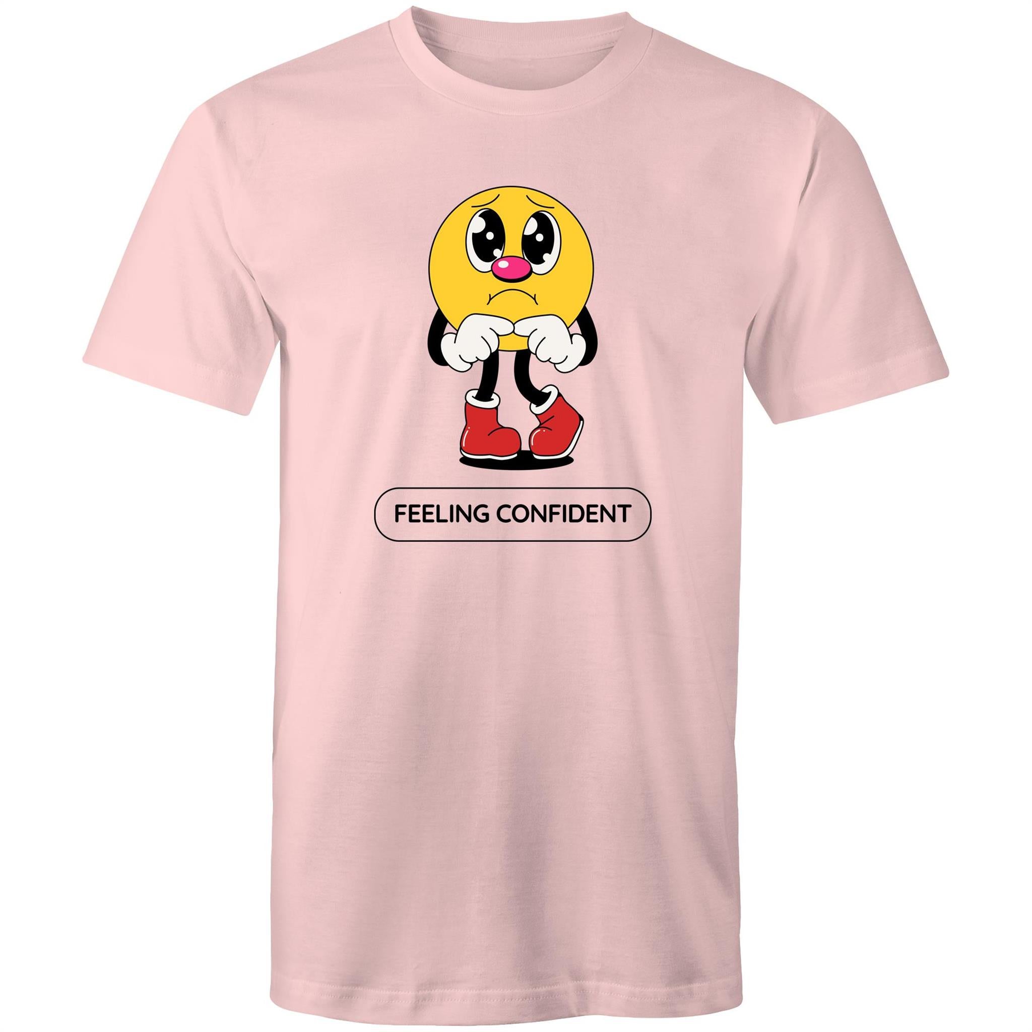 Feeling Confident - Mens T-Shirt Pink Mens T-shirt Printed In Australia