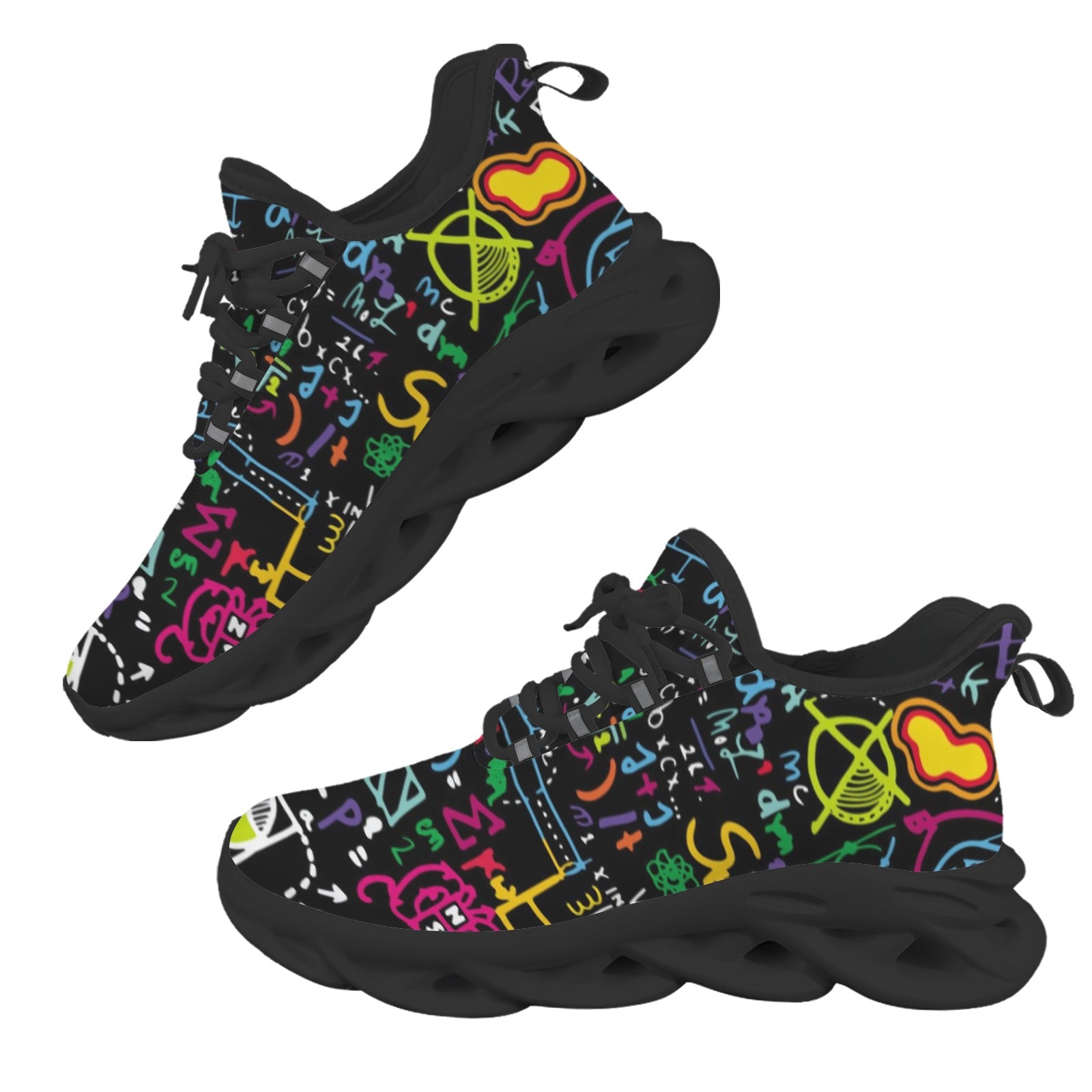 Colourful Maths Formulas Women's Twisted Sole Sneakers