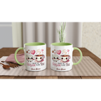 Personalised - You're The Sugar To My Tea, Valentine - White 11oz Ceramic Mug with Colour Inside Personalised 11oz Mug