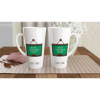 Best Teacher Ever, Blackboard White Latte 17oz Ceramic Mug Latte Mug