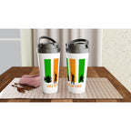 Full Of Rock - White 15oz Stainless Steel Travel Mug Travel Mug Globally Fulfilled Music