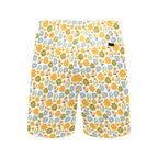 Retro Boho Flower Men's Mid-Length Beach Shorts Men's Mid-Length Beach Shorts Plants Printed Offshore