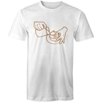 Barista Pouring Coffee - Mens T-Shirt White Mens T-shirt Coffee Printed In Australia