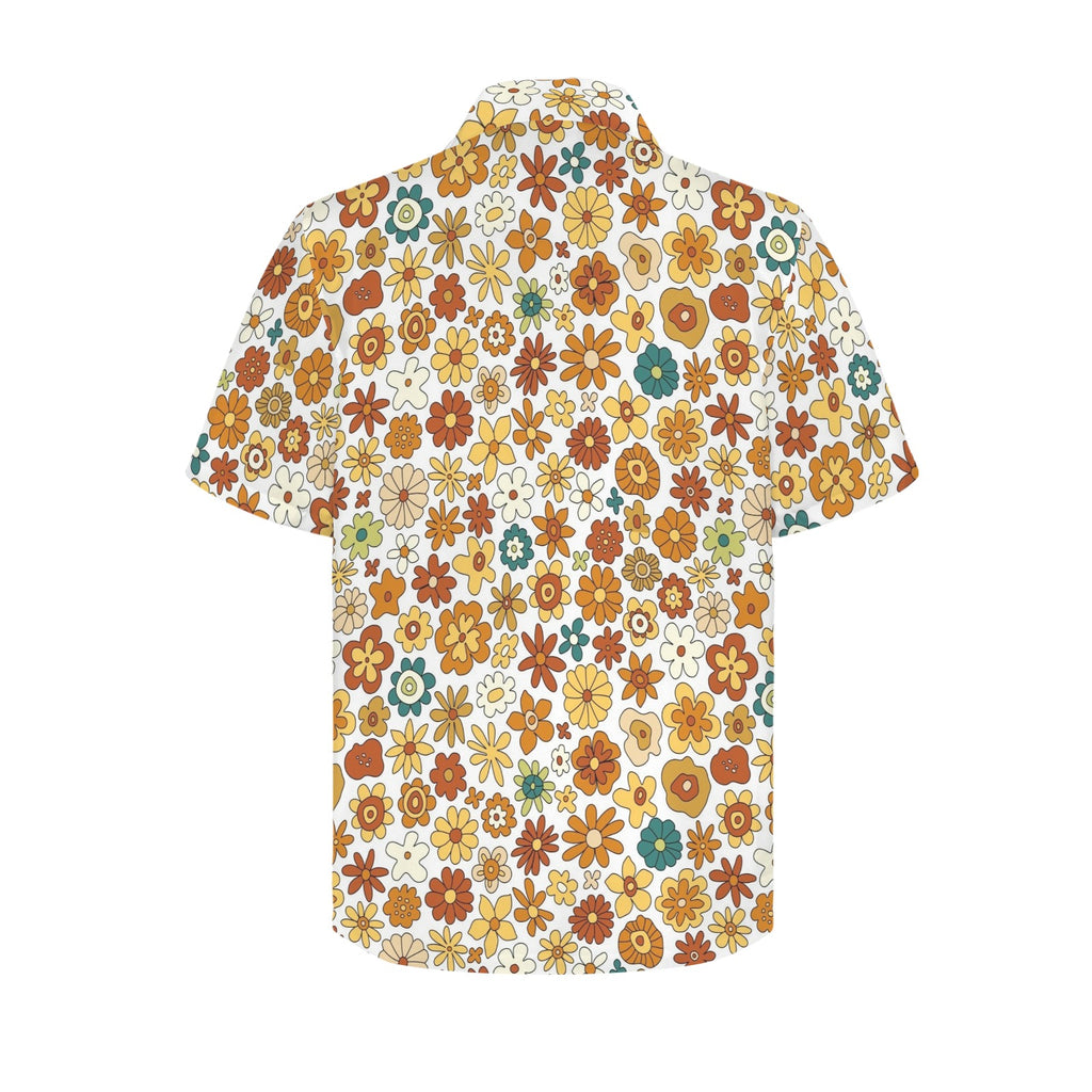 70's Style Floral Men's Hawaiian Shirt