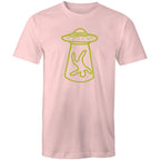 Alien Abduction - Mens T-Shirt Pink Mens T-shirt Printed In Australia Sci Fi