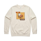 Coffee To The Rescue - AS Colour Stencil Crew Ecru Sweatshirt Coffee Printed In Australia