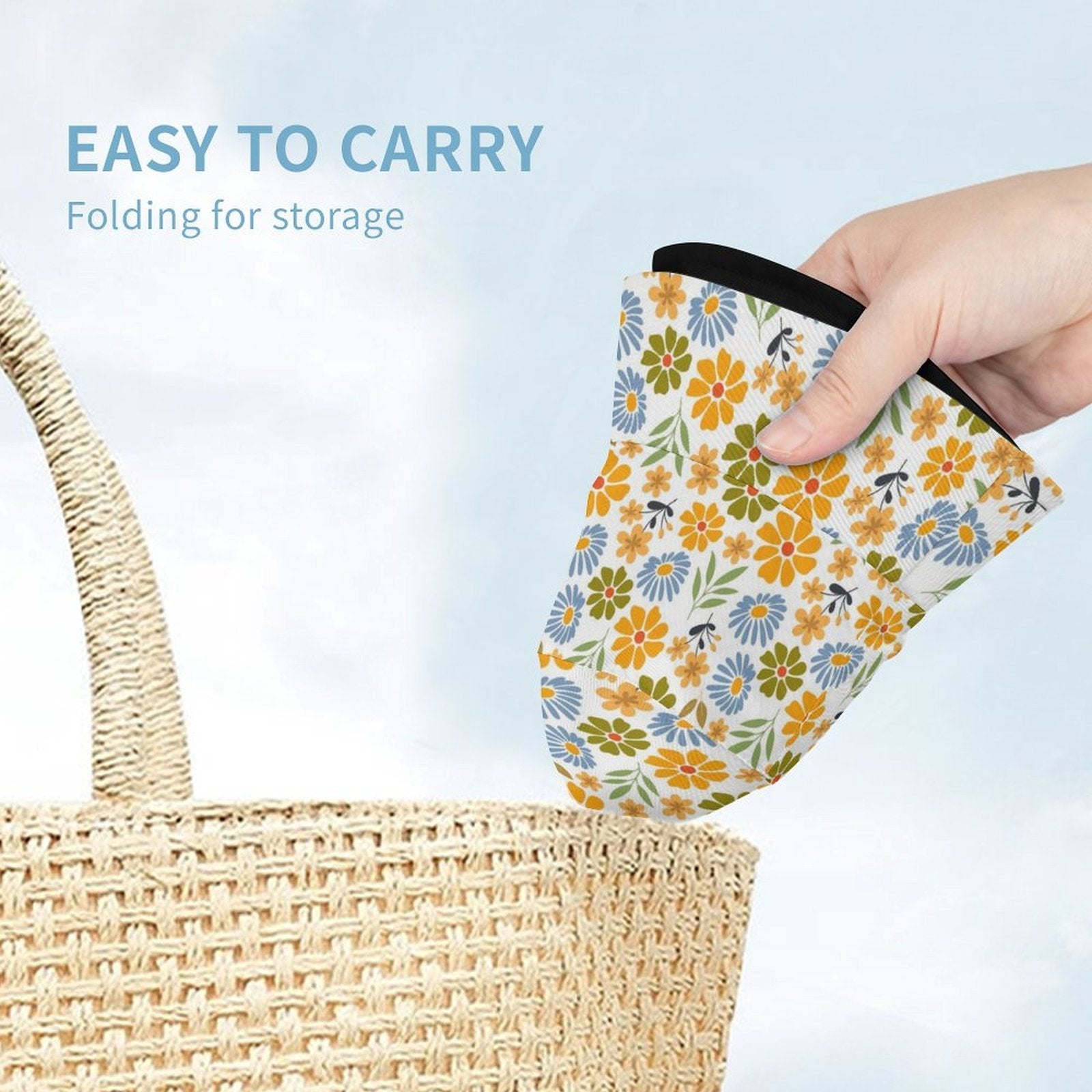 Retro Boho Flowers - Kids Bucket Hat Kids Bucket Hat Plants Printed Offshore