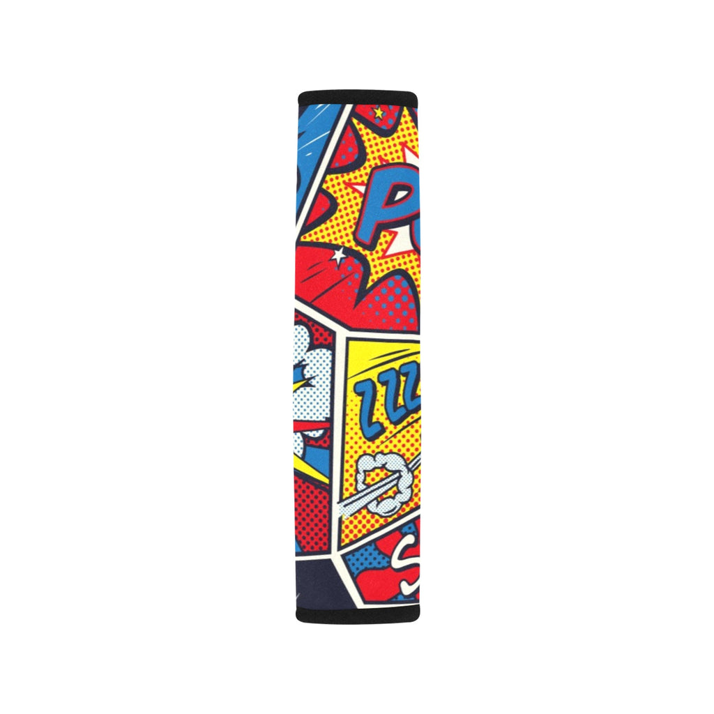 Comic Book Car Seat Belt Cover 7''x10'' (Pack of 2) Car Seat Belt Cover 7x10 (Pack of 2) comic Printed Offshore
