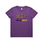 They All Matter Solid Liquid Gas Kids AS Colour T-shirt Purple Kids Youth T-shirt Printed In Australia Science