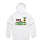Slow Down And Enjoy Life, Palm Tree - Mens Hoodie White Mens Hoodie Printed In Australia Summer