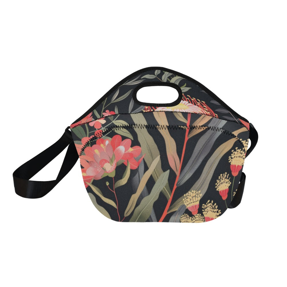 Australian Waratah Flower - Neoprene Lunch Bag Neoprene Lunch Bag Printed Offshore
