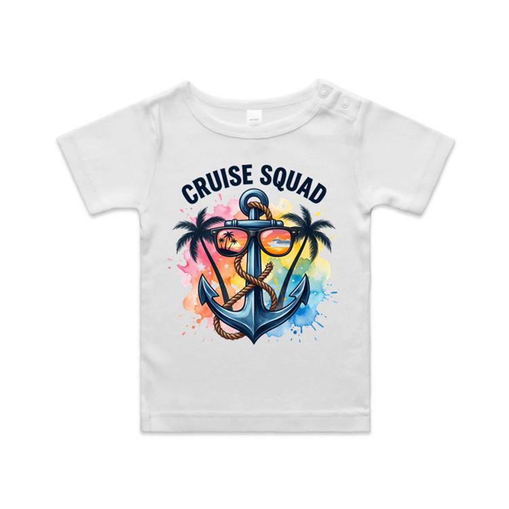Cruise Squad, Anchor Baby Cruise T-shirt White Baby Cruise T-shirt Cruise Printed In Australia