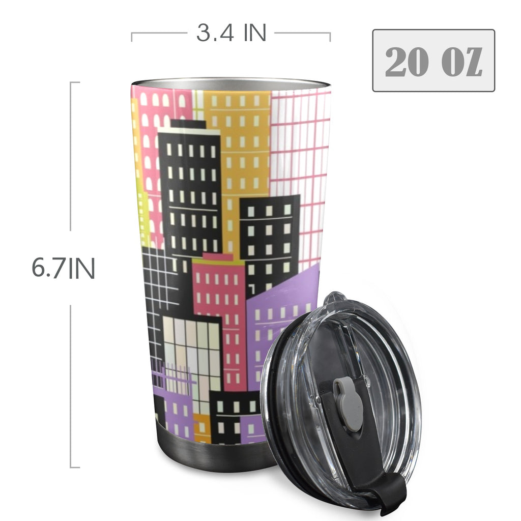 City Scape - 20oz Mobile Tumbler with Lid (Black Lock)