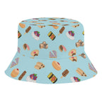 Classic Aussie Food Icons Kids Bucket Hat white Kids Bucket Hat Australia Food Printed Offshore