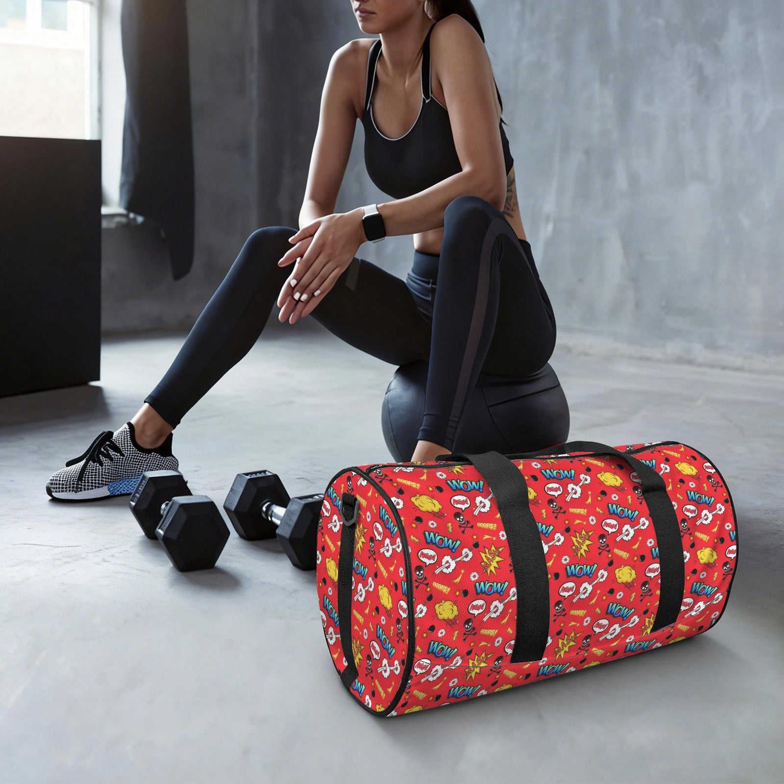 Comic Book Red Duffle Bag Duffle Bag Printed Offshore