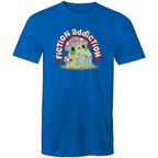 Fiction Addiction - Mens T-Shirt Bright Royal Mens T-shirt Printed In Australia Reading