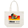 Camera Film, Now We Wait Shoulder Canvas Tote Bag Default Title Large Tote Bag Printed In Australia Retro
