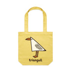 Triangull Geometry Seagull Canvas Tote Bag