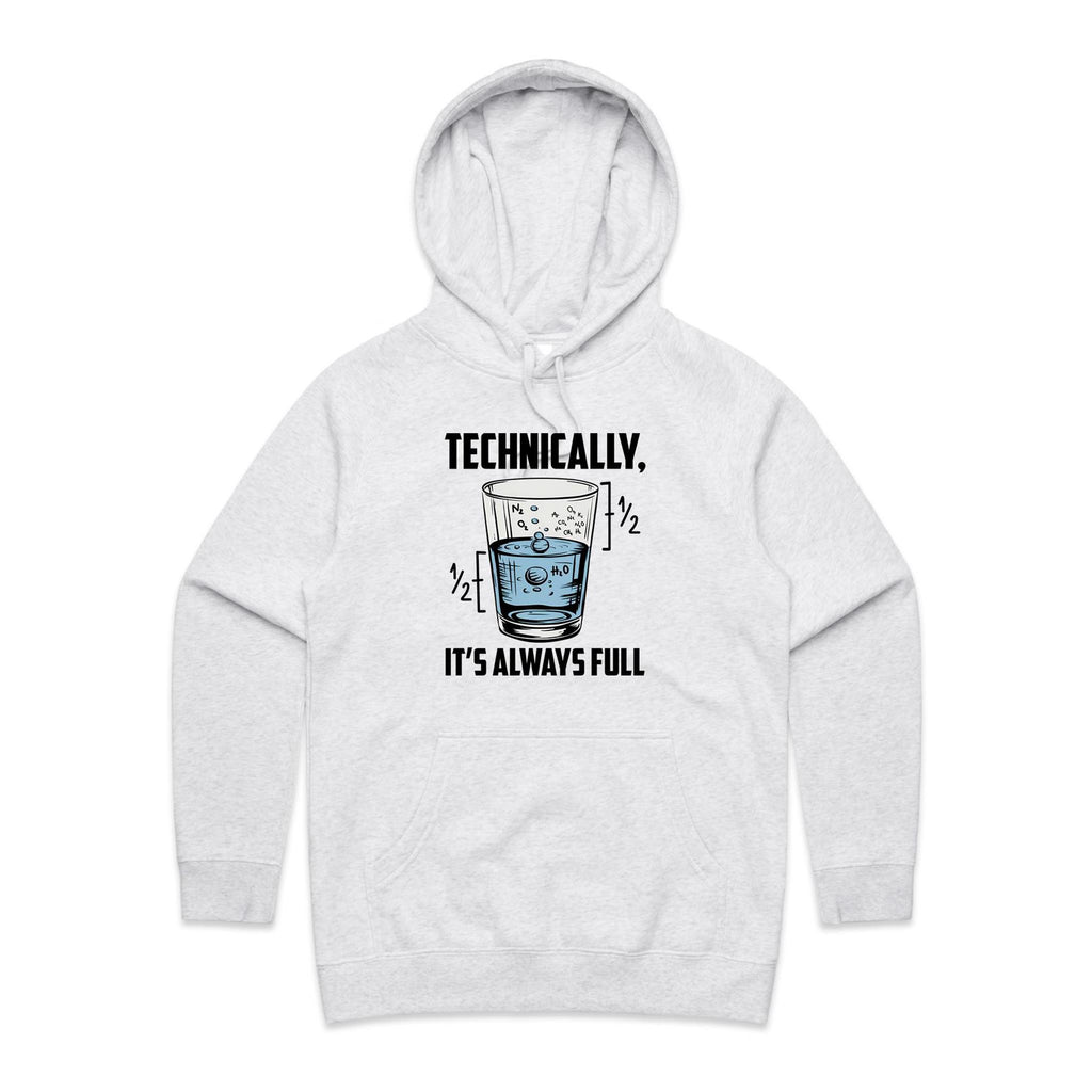 Glass Half Full Women's AS Colour Hoodie