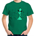 Alien Hedge - Kids Youth T-Shirt Kelly Green Kids Youth T-shirt Printed In Australia Sci Fi