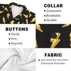 Lightning Bolts Men's Short Sleeve Hawaiian Shirt Men's Hawaiian Shirt (New) comic Printed Offshore