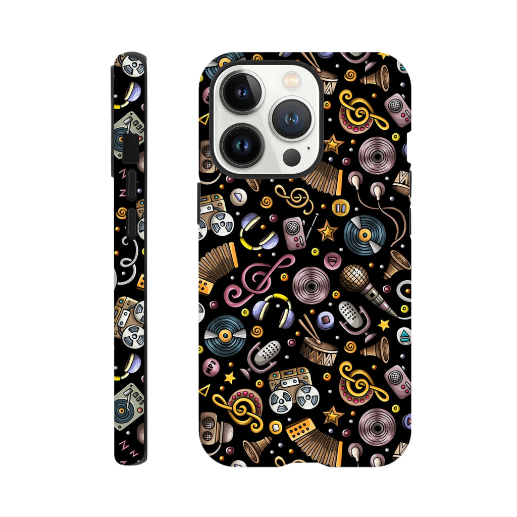 Retro Music Mix - Apple iPhone Tough case iPhone 13 Pro iPhone Tough Case Globally Fulfilled Music