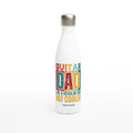 Personalised Guitar Dad White 17oz Stainless Steel Water Bottle Default Title Personalised Water Bottle Dad Globally Fulfilled Music