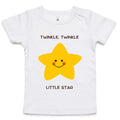 Little Star AS Colour Baby T-shirt White Baby T-shirt Printed In Australia