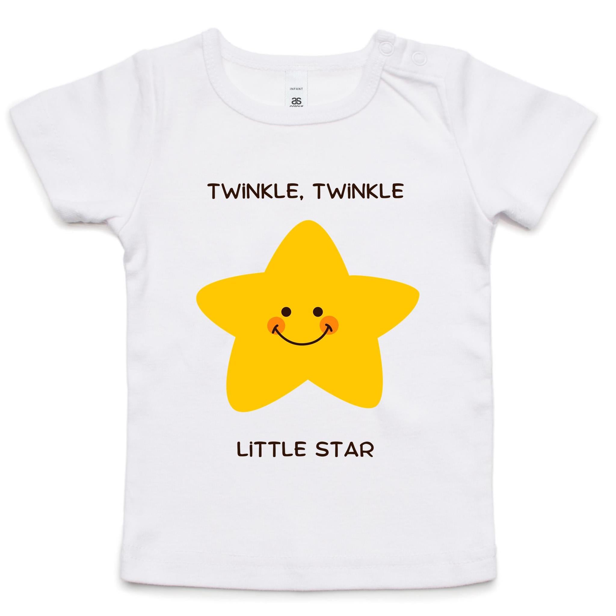 Little Star - Baby T-shirt White Baby T-shirt Printed In Australia