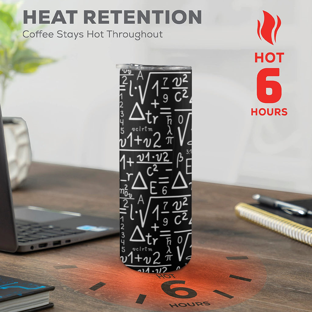 Mathematics - 20oz Tall Skinny Tumbler with Lid and Straw