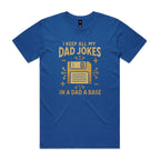Dad Jokes Dad A Base Men's AS Colour T-shirt Bright Royal Mens T-shirt Dad Printed In Australia