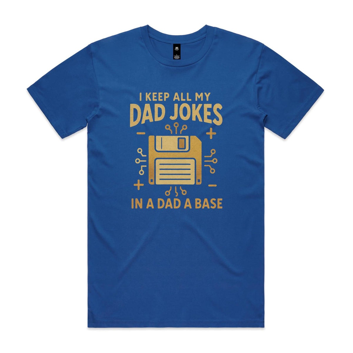 Dad Jokes Dad A Base Men's AS Colour T-shirt Bright Royal Mens T-shirt Dad Printed In Australia