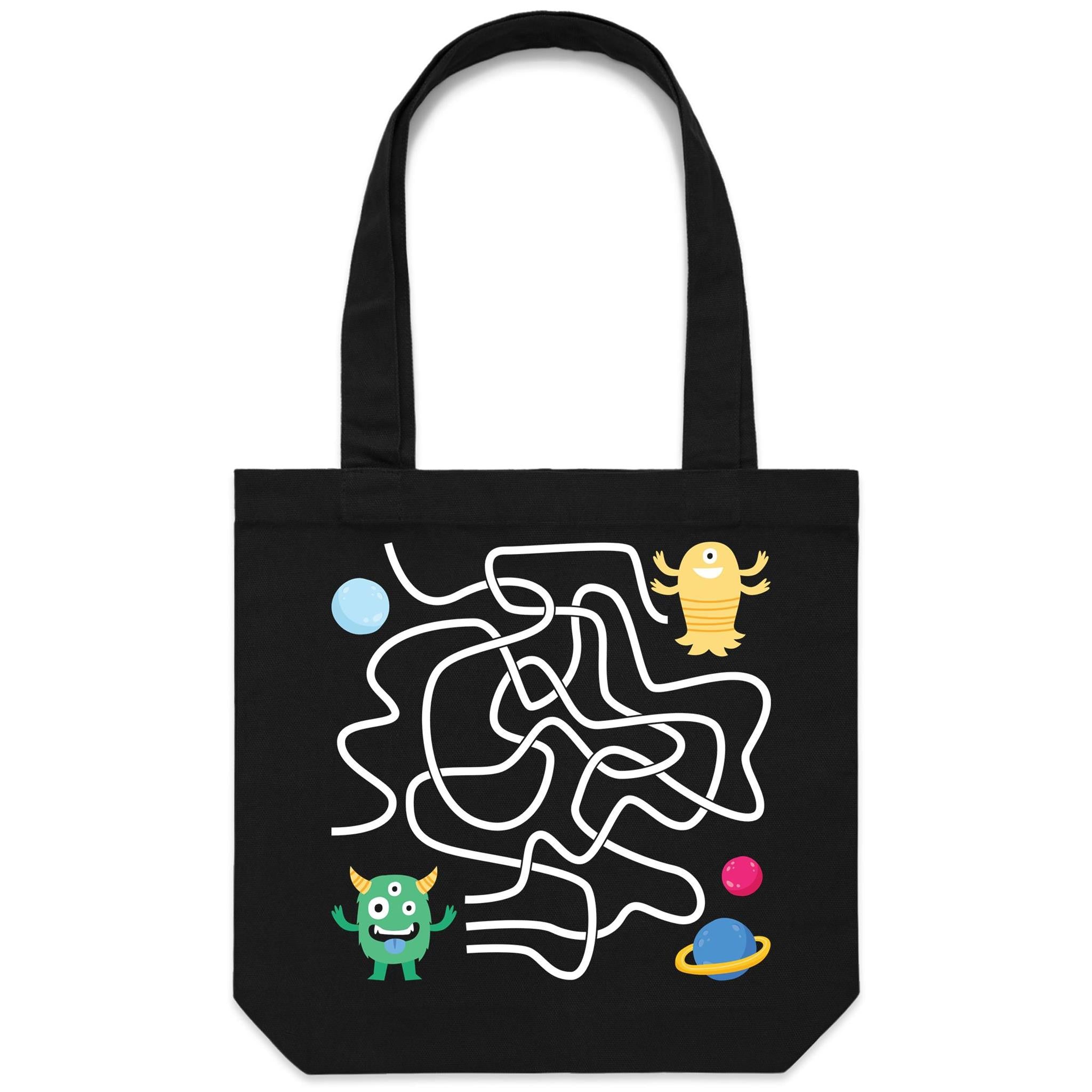 Find Your Path, Monster Space - Canvas Tote Bag Default Title Tote Bag Printed In Australia