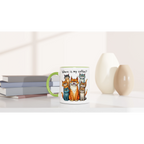 Where Is My Coffee, Cranky Cats - White 11oz Ceramic Mug with Colour Inside Colour 11oz Mug animal Coffee Globally Fulfilled