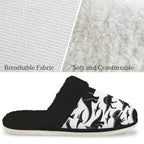 Dinosaurs Men's Fur Trim Thick-Sole Indoor Slippers Men's Fur Trimmed Slippers animal Printed Offshore