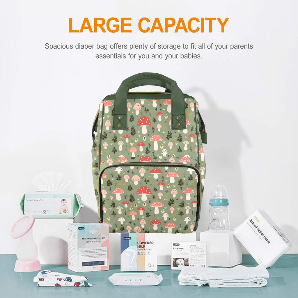 Mushroom Garden - Multi-Function Backpack, Nappy / Diaper Bag