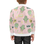 Cool Cat Cactus Kids Bomber Jacket Kids Bomber Jacket Plants Printed Offshore