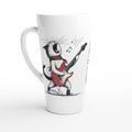 Personalised Cat Playing Guitar White Latte 17oz Ceramic Mug Default Title Personalised Latte Mug animal Globally Fulfilled Music