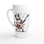 Personalised Cat Playing Guitar White Latte 17oz Ceramic Mug Default Title Personalised Latte Mug animal Globally Fulfilled Music