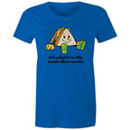 Sandwich, It's What's On The Inside That Counts - Womens T-shirt Bright Royal Womens T-shirt Food Positivity Printed In Australia