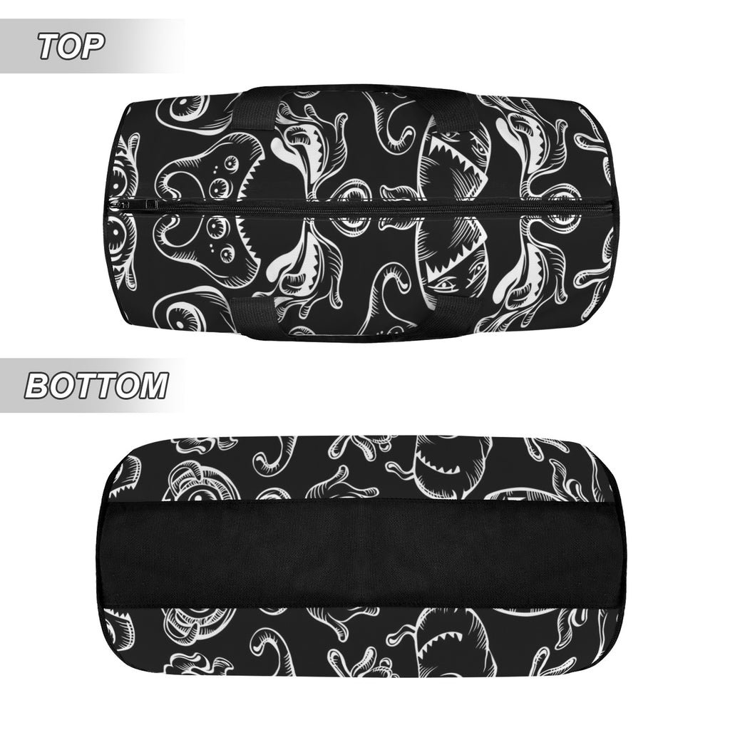Monsters In Black And White Duffle Bag Duffle Bag Printed Offshore